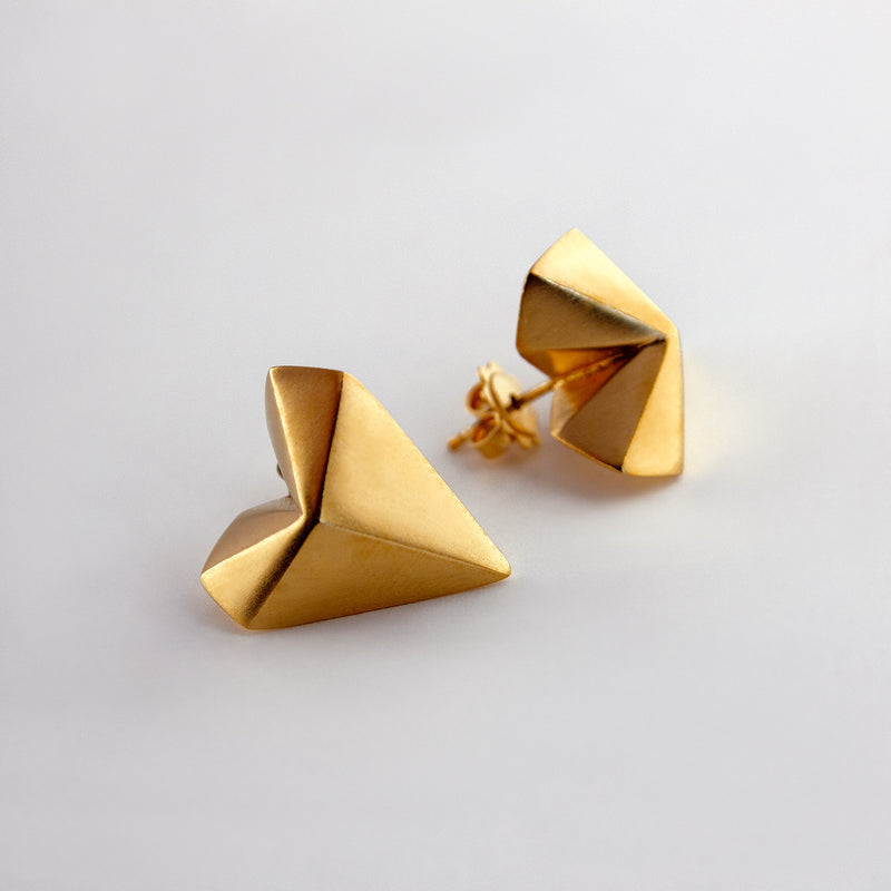 Heart Polygon Earrings