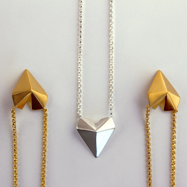 Heart Polygon Necklace
